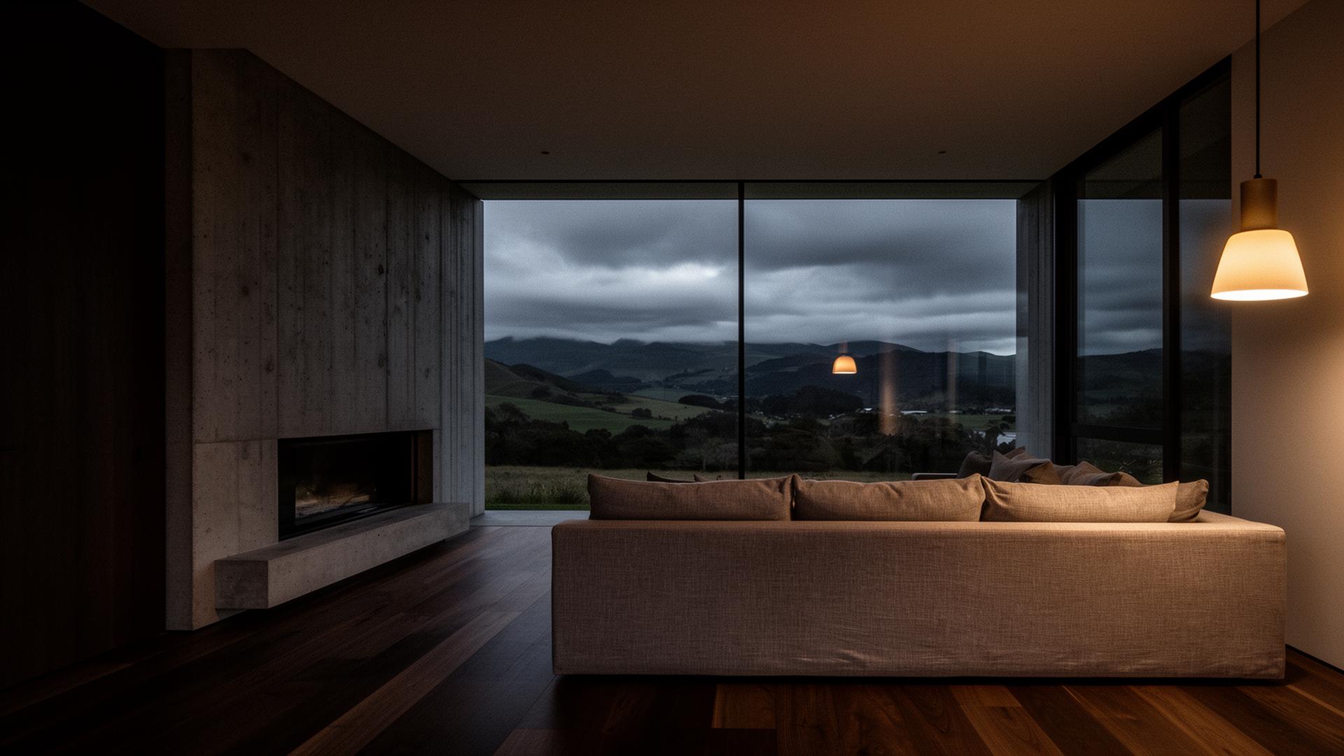 Minimalist luxury New Zealand residence interior
